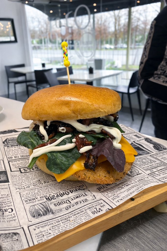 Hamburguesa en la terraza — Vitoria-Gasteiz